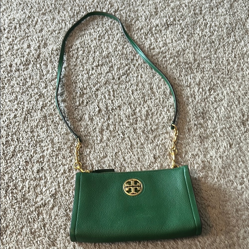 Tory Burch Green Leather Crossbody Bag